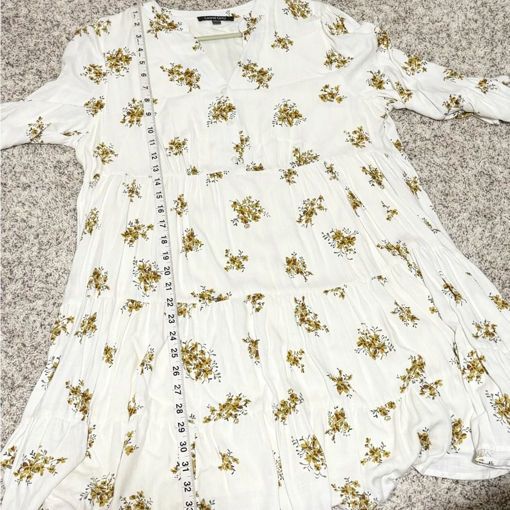 Floral Print White Dress size Large - Picture 6 of 8